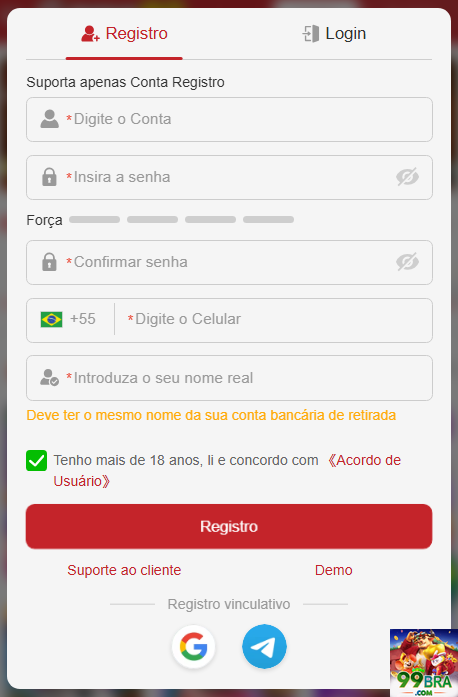 Experiência de Jogos 99bra.com